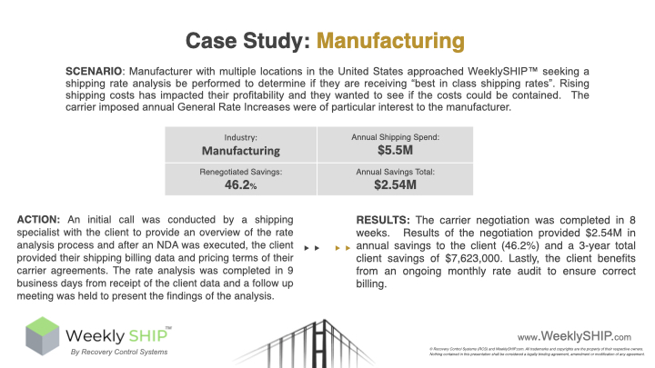 Case Study Manufacturing